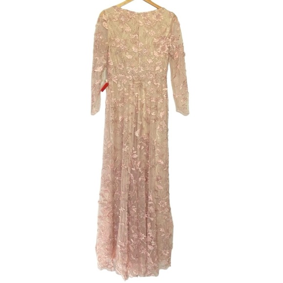 Mac Duggal floral applique illusion gown - Picture 5 of 13